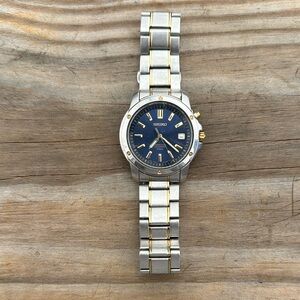 Seiko Two-Tone Stainless Steel Watch – Blue Dial | Needs Battery
